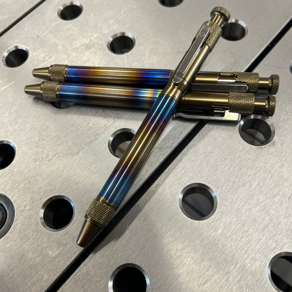 Flamed Titanium Bolt Action Pen