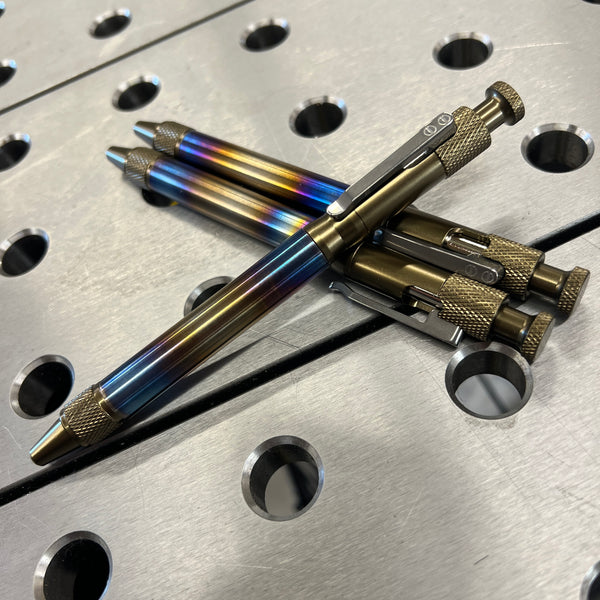 Flamed Titanium Bolt Action Pen