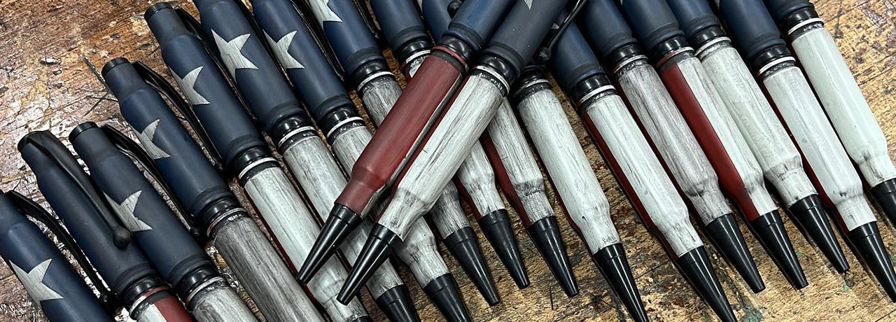 Custom, Hand Made bullet pens made in the USA
