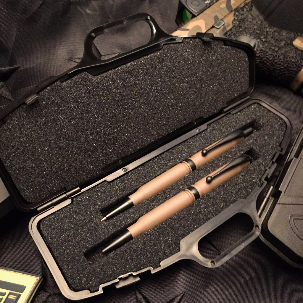 thumbnail image 2 of Handmade 308 Caliber Bullet Pen & Pencil Set - Made From 2 Real Brass Casings - USA 2 of 4